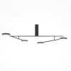 Suspension noire LED – bras articulés avec 4 ampoules OCALA
