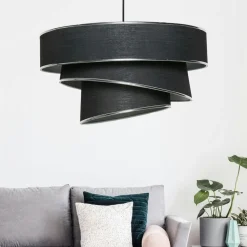 Suspension salon grise - abat-jour triple, moderne ZURICH