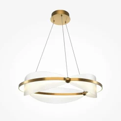 Suspension salon LED blanc & or - balance design AVA