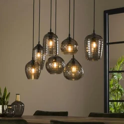 Suspension vintage 7 lampes NOVA