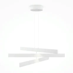 Suspension blanche LED – barres origami superposées SALEM