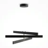 Suspension noire LED – barres origami superposées SALEM