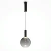 Suspension verre soufflé LED – globe noir fumé DELTONA