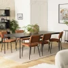 Table à manger 220 cm en bois noir CORUMBA