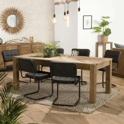 Table à manger 220 cm en bois recyclé DENVER