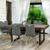 Table à manger bois brun recyclé 180 cm SAMOA