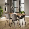 Table à manger bois d'acacia bordure naturelle 130 cm MELBOURNE