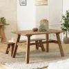 Table à manger bois recyclé style campagne 140 cm DENVER