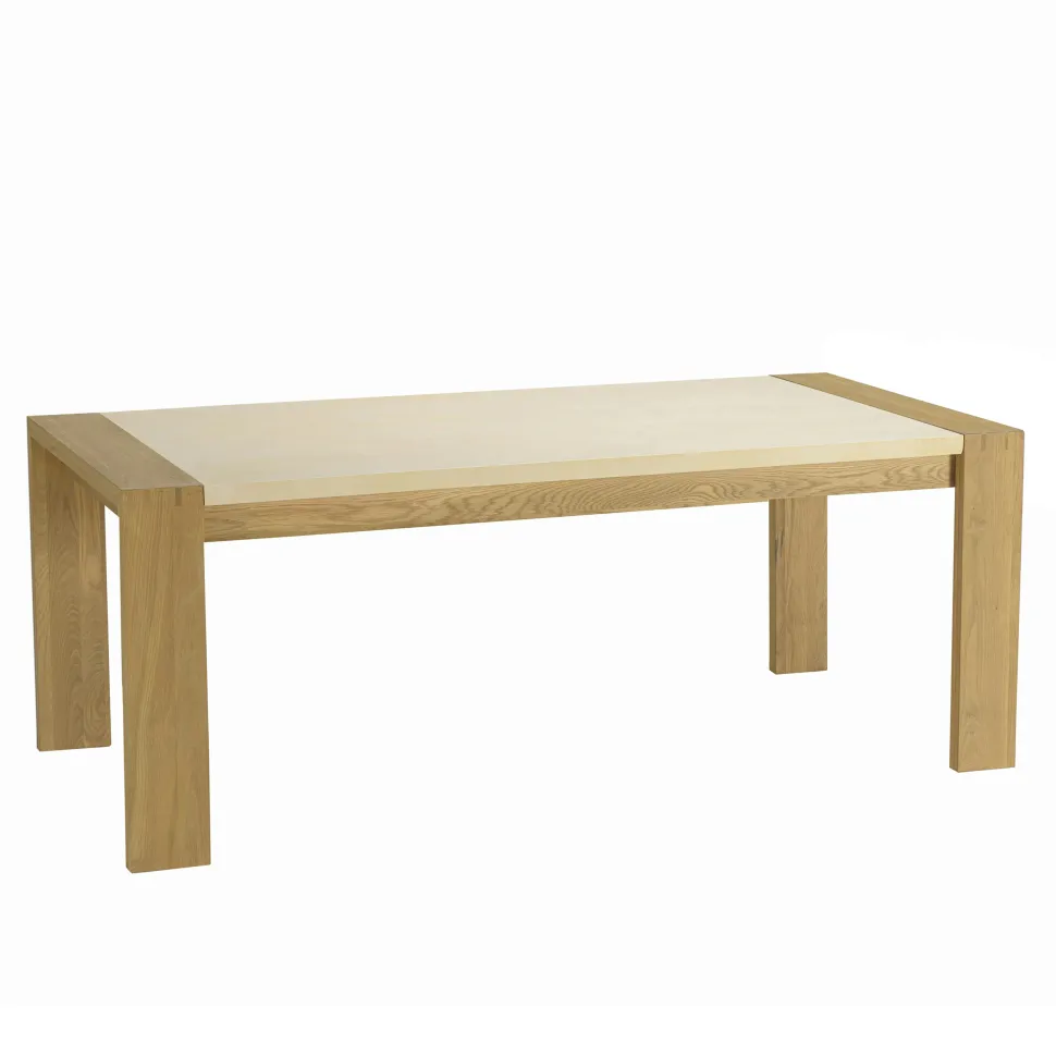 Table à manger béton et chêne 200 cm BRASILIA