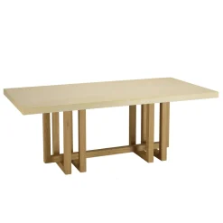 Table à manger béton et chêne 200 cm BRASILIA