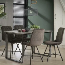 Table à manger contemporaine effet béton 190 cm HELSINKI