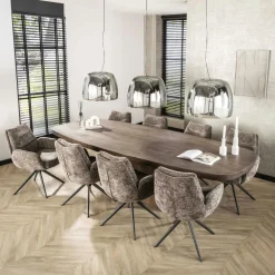 Table à manger design en bois d'acacia massif forme rectangulaire 300 cm MYSORE
