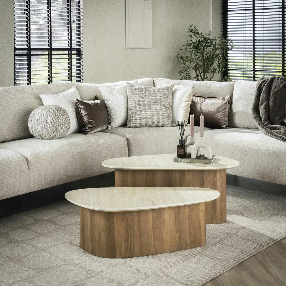 Table à manger design en bois d'acacia massif forme rectangulaire 300 cm MYSORE