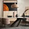 Table à manger design en céramique blanche 240 cm GIULIA