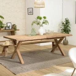 Table à manger en bois de pin recyclé 200 cm DENVER