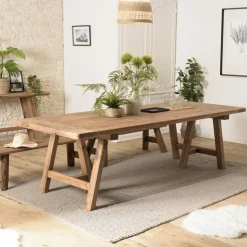 Table à manger en bois de pin recyclé 200 cm DENVER