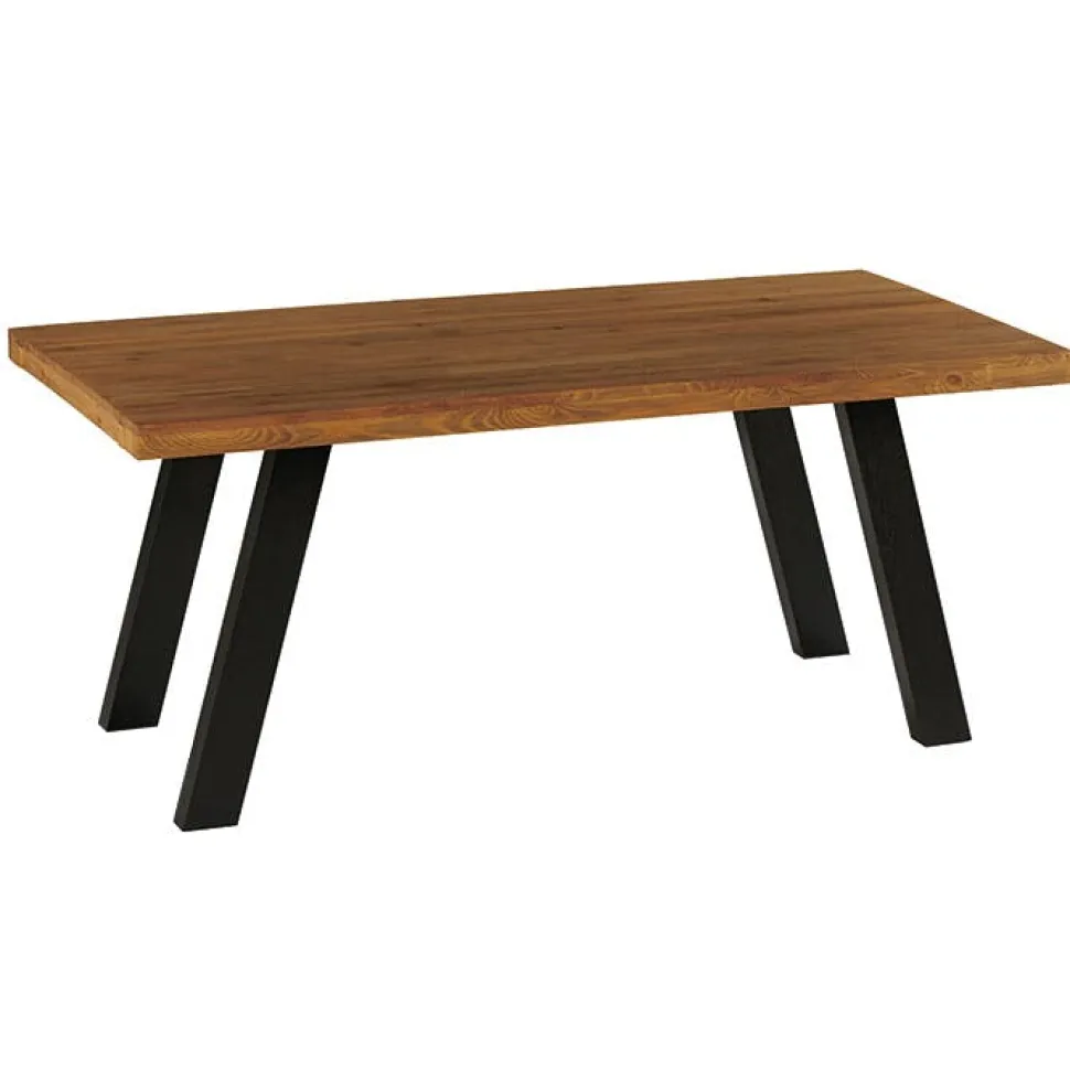Table à manger en bois de pin massif brossé 180 cm GREENWICH