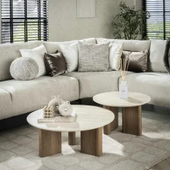 Table à manger en céramique – pieds colonne, 180 cm ASCOLI