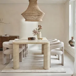 Table à manger en pierre forme organique 150 cm IDAHO