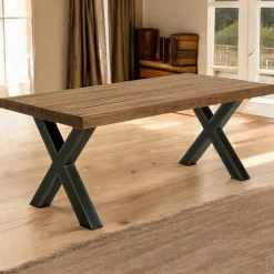 Table à manger en teck recyclé naturel 180 cm KERALA