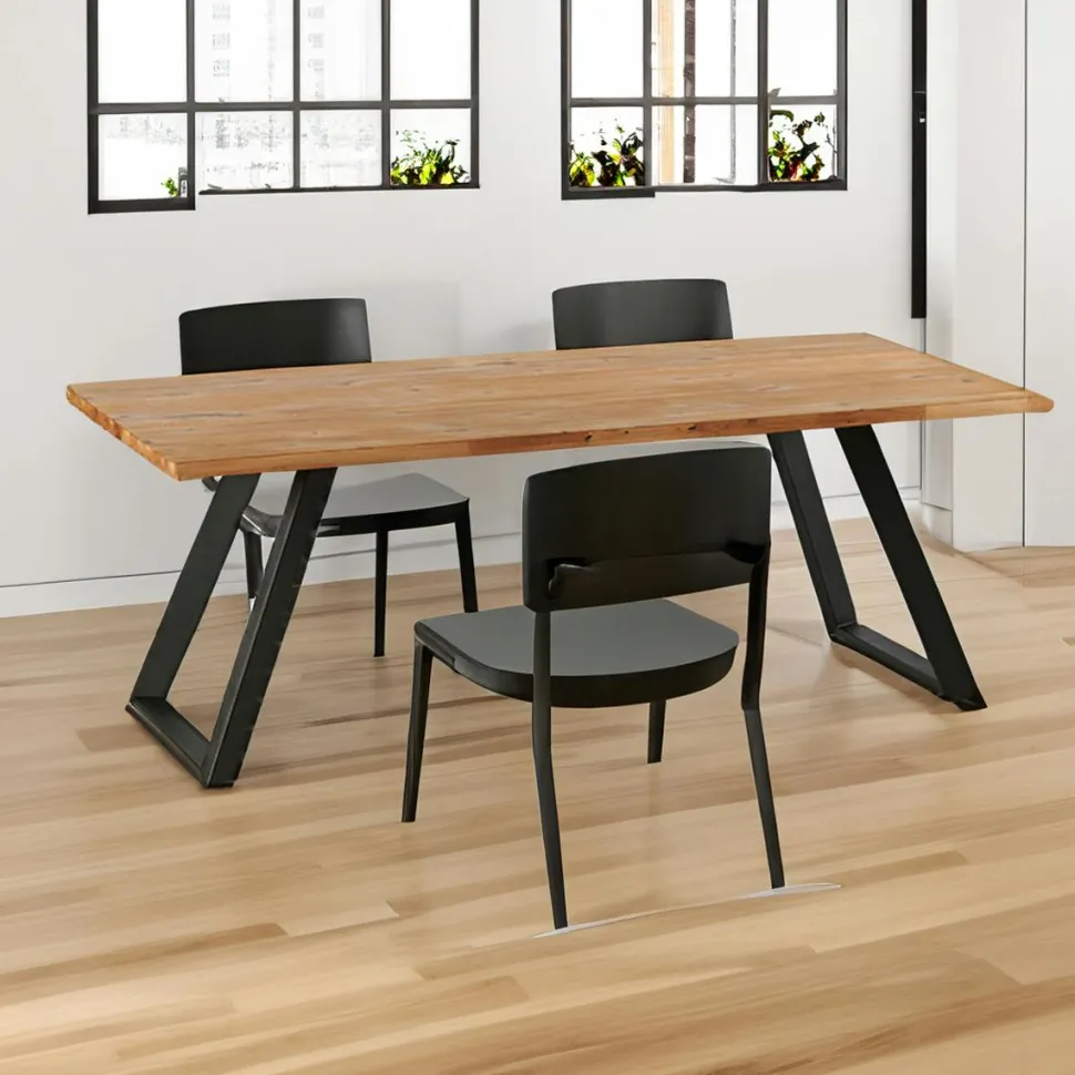 Table à manger extensible bois blanchi 200 cm COSTENTA
