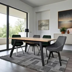 Table à manger extensible bois recyclé 170-220 cm VITTORIA