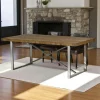 Table à manger moderne chêne acier 240 cm RIVERSIDE