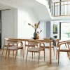 Table à manger moderne en chêne clair avec rallonge intégrée 135-190 cm DERBY