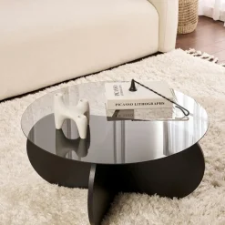 Table à manger moderne noire effet bois pieds en V 180 cm MARFA