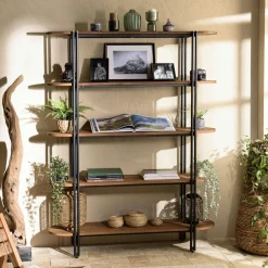 Table à manger moderne piètement oblique chêne massif 240 cm OKA