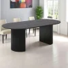 Table à manger ovale effet bois foncé 210 cm MATERA