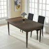Table à manger rectangulaire effet bois brun 110 cm AROLA