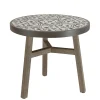 Table à manger ronde 80 cm béton gris BRASILIA