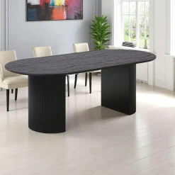 Table à manger ronde effet bois blond ø120 cm MATERA