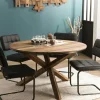 Table à manger ronde teck recyclé D130 SWING