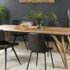 Table à manger teck recyclé pieds croisés 220x100 PANAMA
