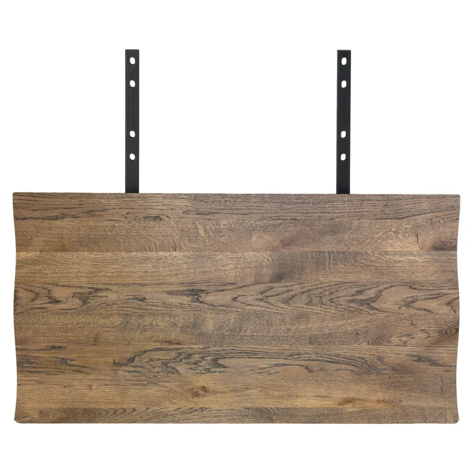 Table à rallonge en bois de chêne fumé avec bordures naturelles 200 cm SAVONE