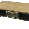 Table basse avec rangement et 1 tiroir en cannage métallique ATELIER