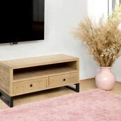 Table basse avec rangement en bois recyclé AUCKLAND