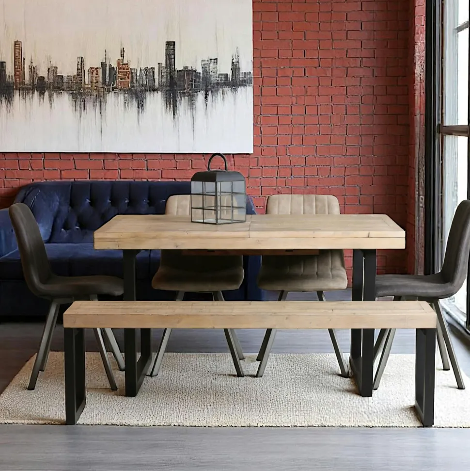 Table basse avec rangement en bois recyclé AUCKLAND