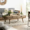 Table basse avec tiroirs en bois de sapin LIMA