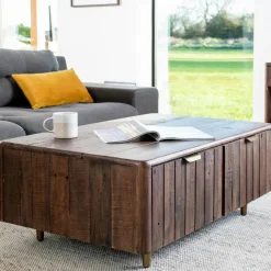 Table basse bois recyclé brun QUEENSTOWN