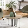 Table basse contemporaine pieds graphiques LANDAISE