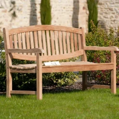 Table basse de jardin en Teck brut massif 100cm SUMMER