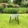 Table basse de jardin en aluminium noir Ø 75 cm STOCKHOLM