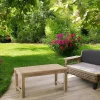 Table basse de jardin en Teck brut massif 90cm SUMMER