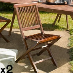 Table basse de jardin en teck huilé 100 cm MACAO