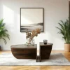 Table basse design en bois brun - 2 modules SITIA