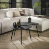 Table basse design organique grise (2 pièces) RALF