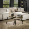 Table basse design organique effet cuivré (lot de 3) RALF